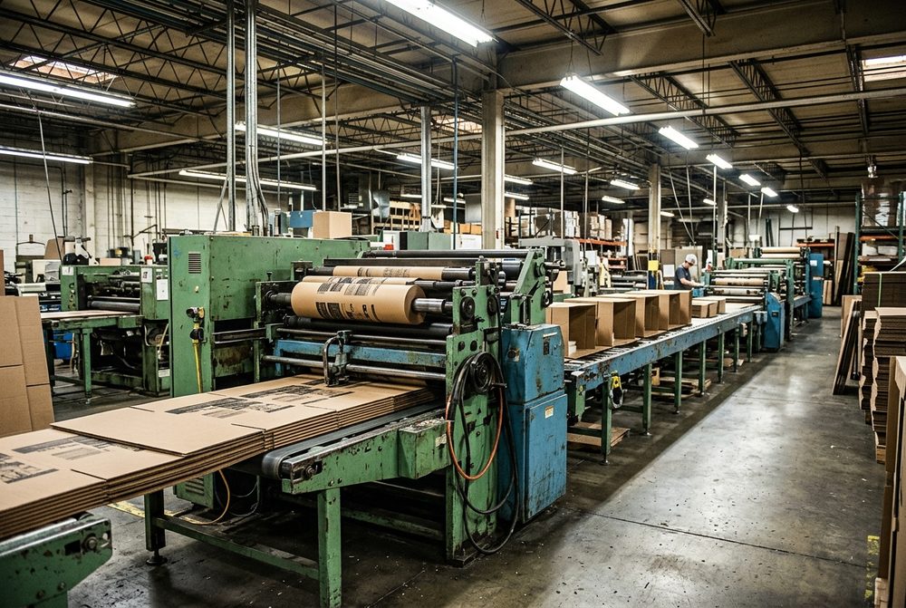Flexo printing line at the Packa Corporation plant