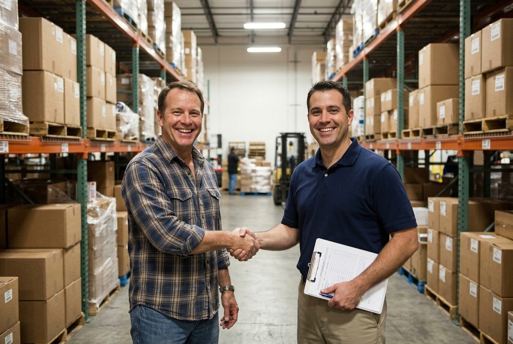 Packa Corporation sales staff meeting with a customer